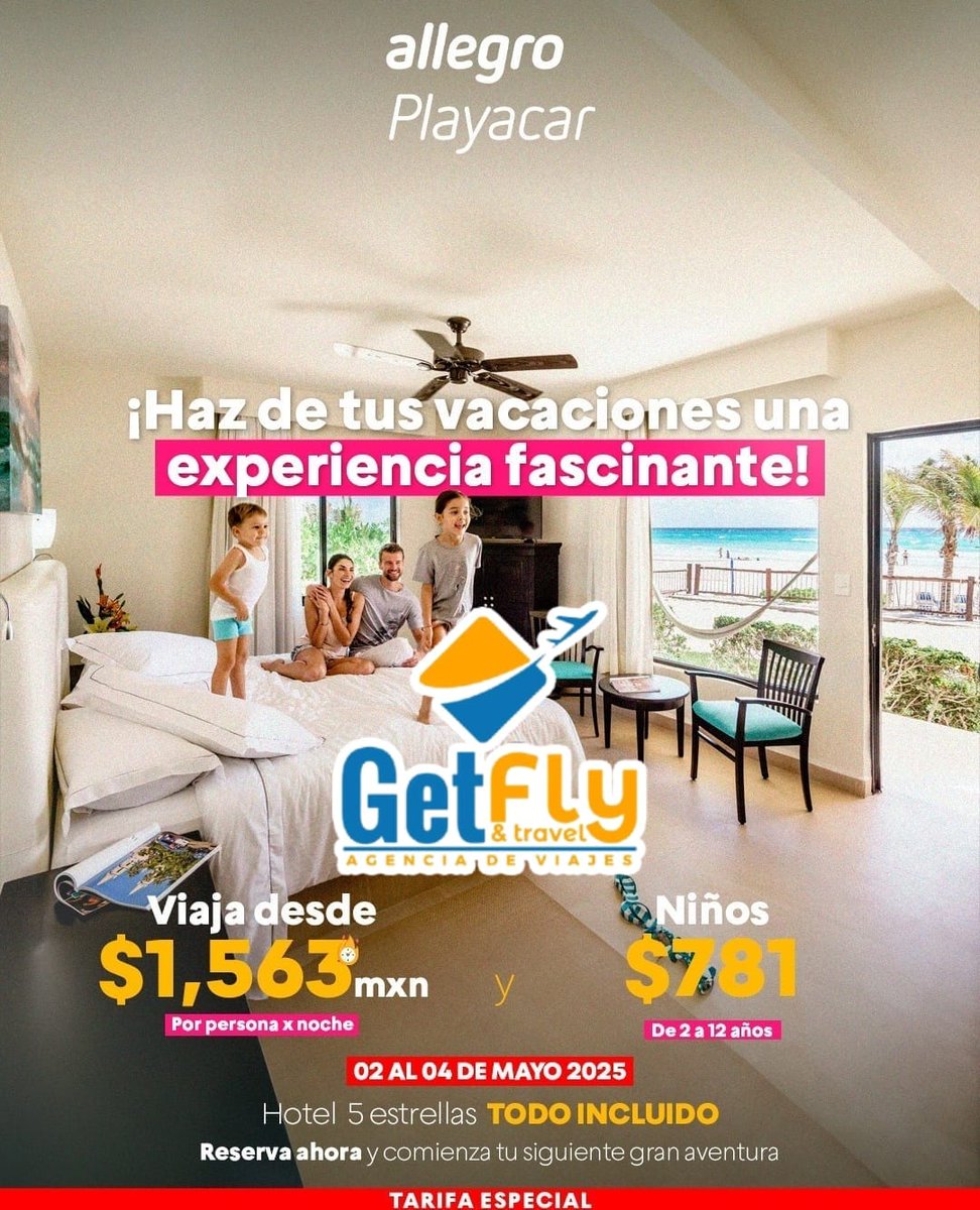 GetFlyandTravel's tweet photo. 🌴✨ ¡Vive la experiencia Allegro Playacar con tarifas a precio del 2024! ✈️🌊

📅 Fechas disponibles:

🔥 24 al 27 de abril
🔥 02 al 04 de mayo
🔥 16 al 18 de mayo

✅ Todo Incluido

 ¡Solo fechas disponibles!

#GetFlyAndTravel #AllegroPlayacar #Escapate #PonteEnModoViajero https://t.co/nzkcXXz3Ru