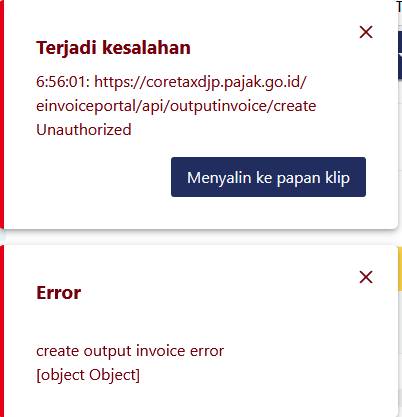 MYanuarm88's tweet photo. @kring_pajak halo min, ini saya error gini pas mau buat faktur pajak di coretax, minta bantuannya ya , terima kasih. https://t.co/24DobQ7WkD