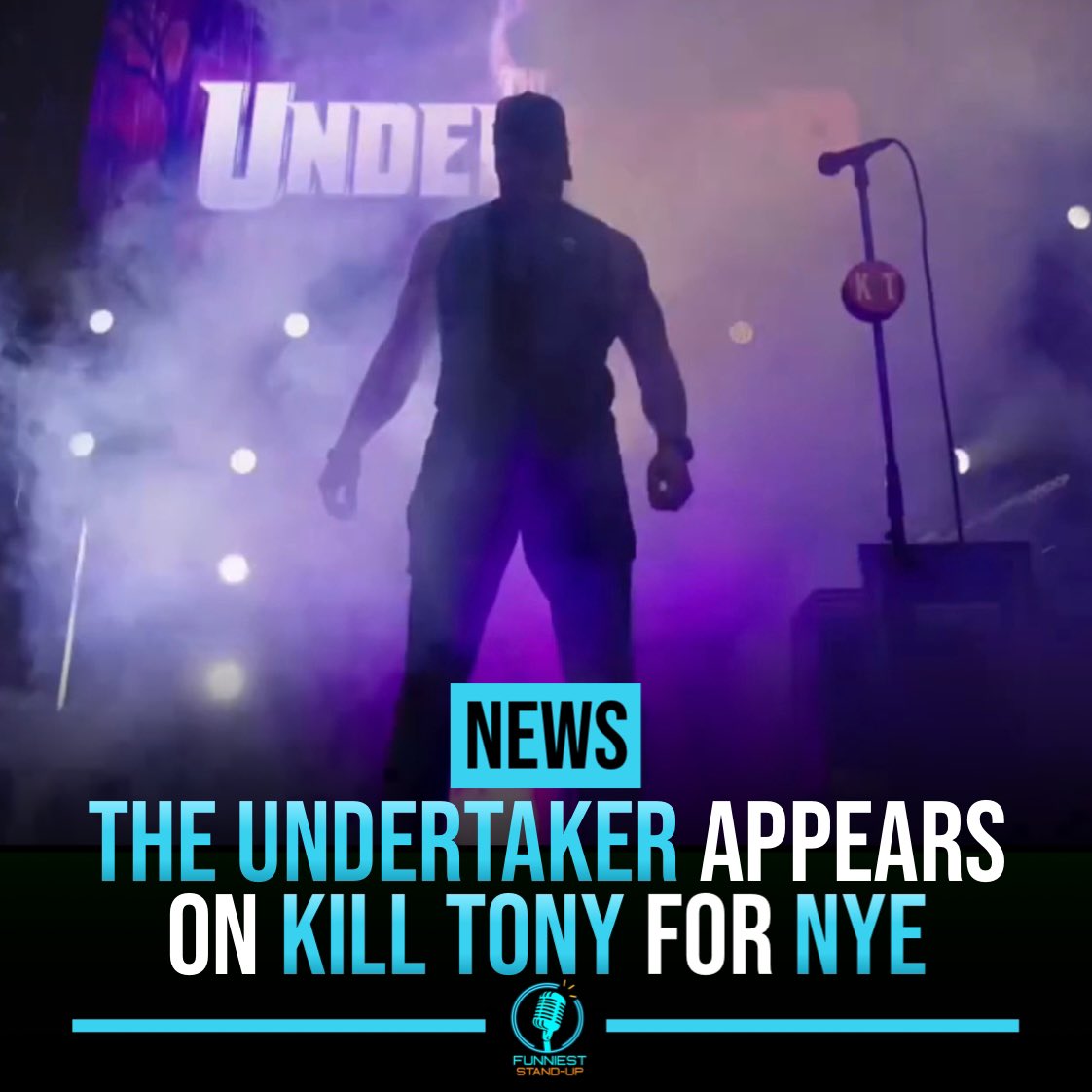 funnieststandup's tweet image. #TheUndertaker made an appearance on #KillTony last night for New Year’s Eve‼️🤯