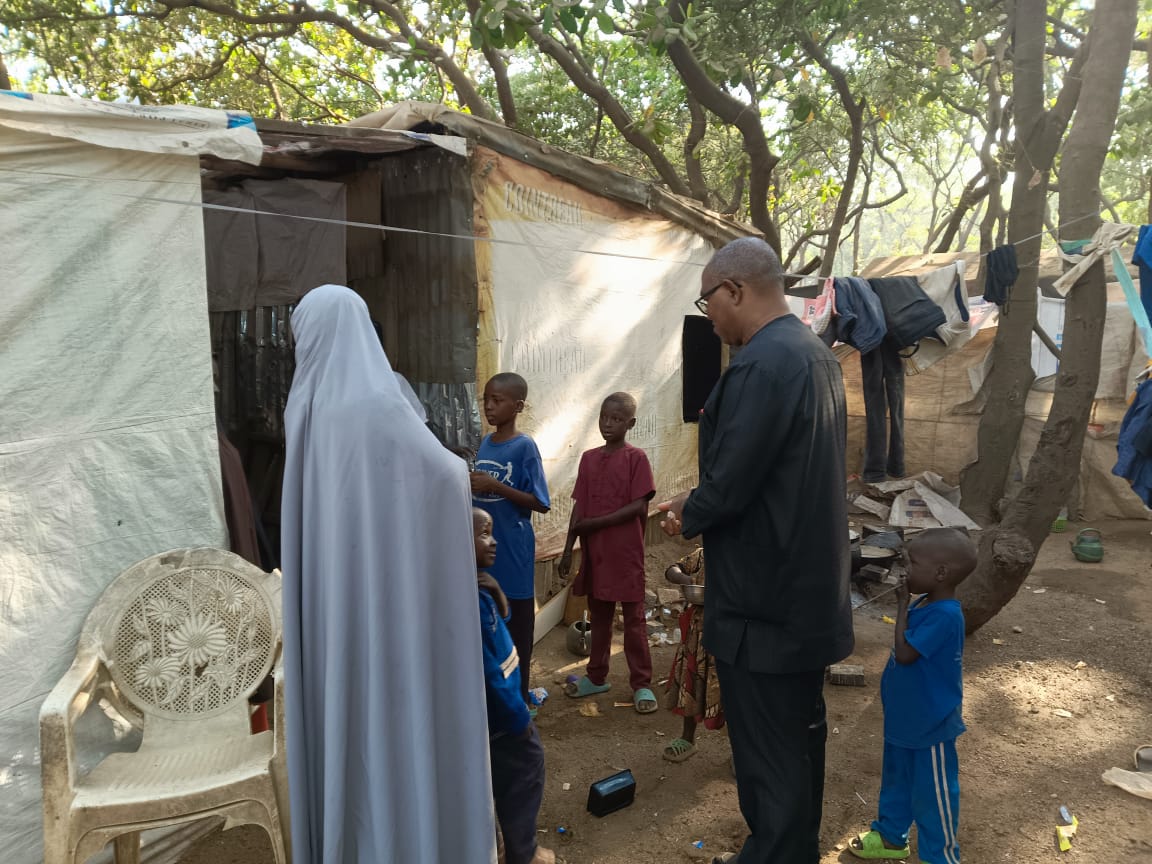 Yesterday 1st January 2025, from Crossover vigil, and early mass, I visited the IDP camp in Durumi, Abuja at 7.30am, to spend time with the residents amid their challenges. During the visit, I provided some financial support and promised to do more as part of my effort to ease