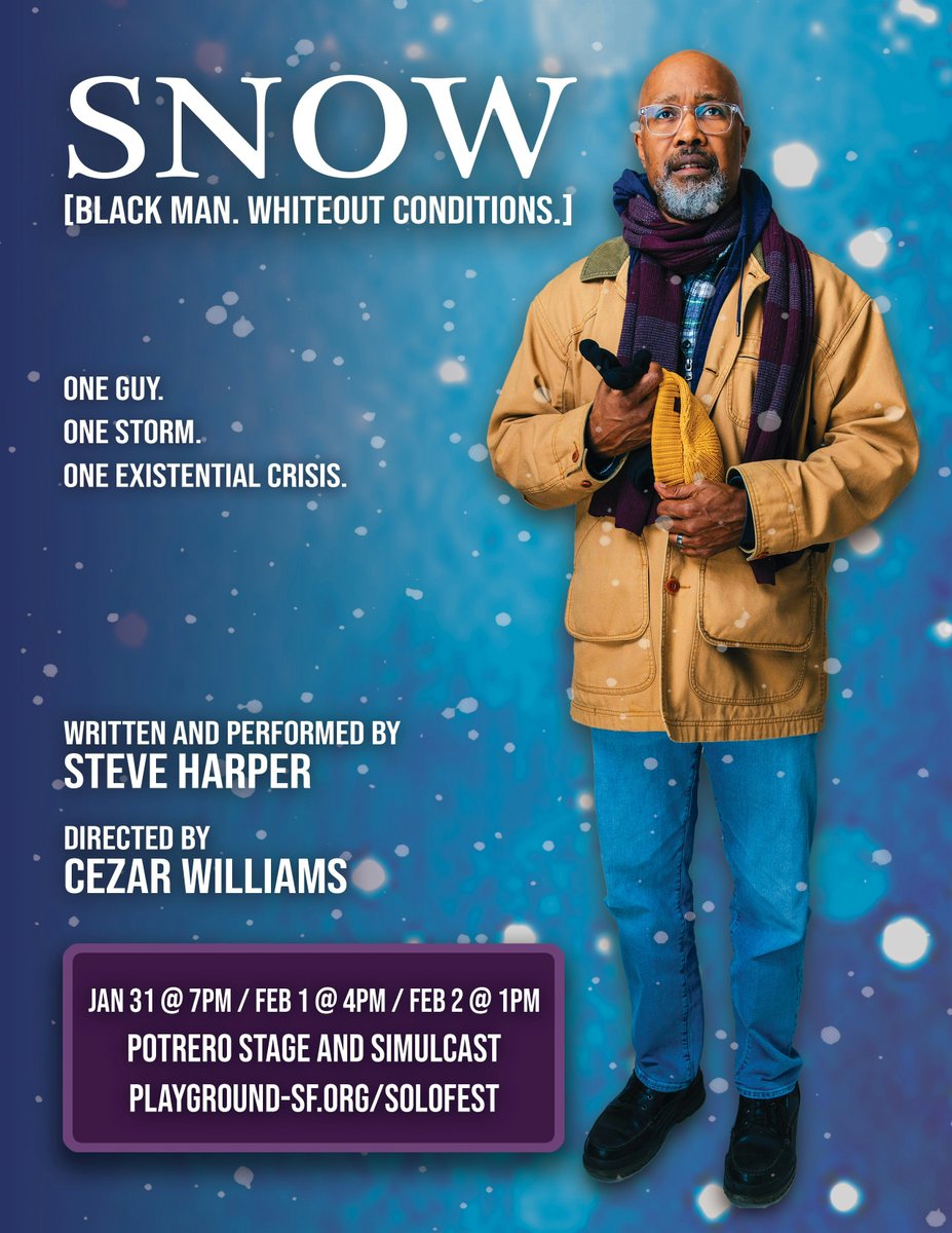 Every donation leaves tracks in the snow, helping us share this story of survival and reflection. Help us keep going—donate now: fundraising.fracturedatlas.org/snow-black-man… #SNOWThePlay #soloshow”
