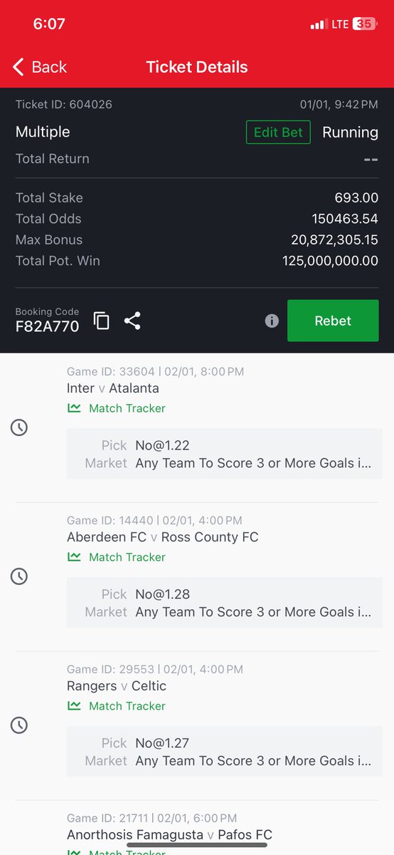 Yonda77's tweet image. 2025 Blessing ⚽️🪽(No 3 goals in a row)

150k odds (Today-Sunday)

693 naira wins 125 million 

Retweet and drop id