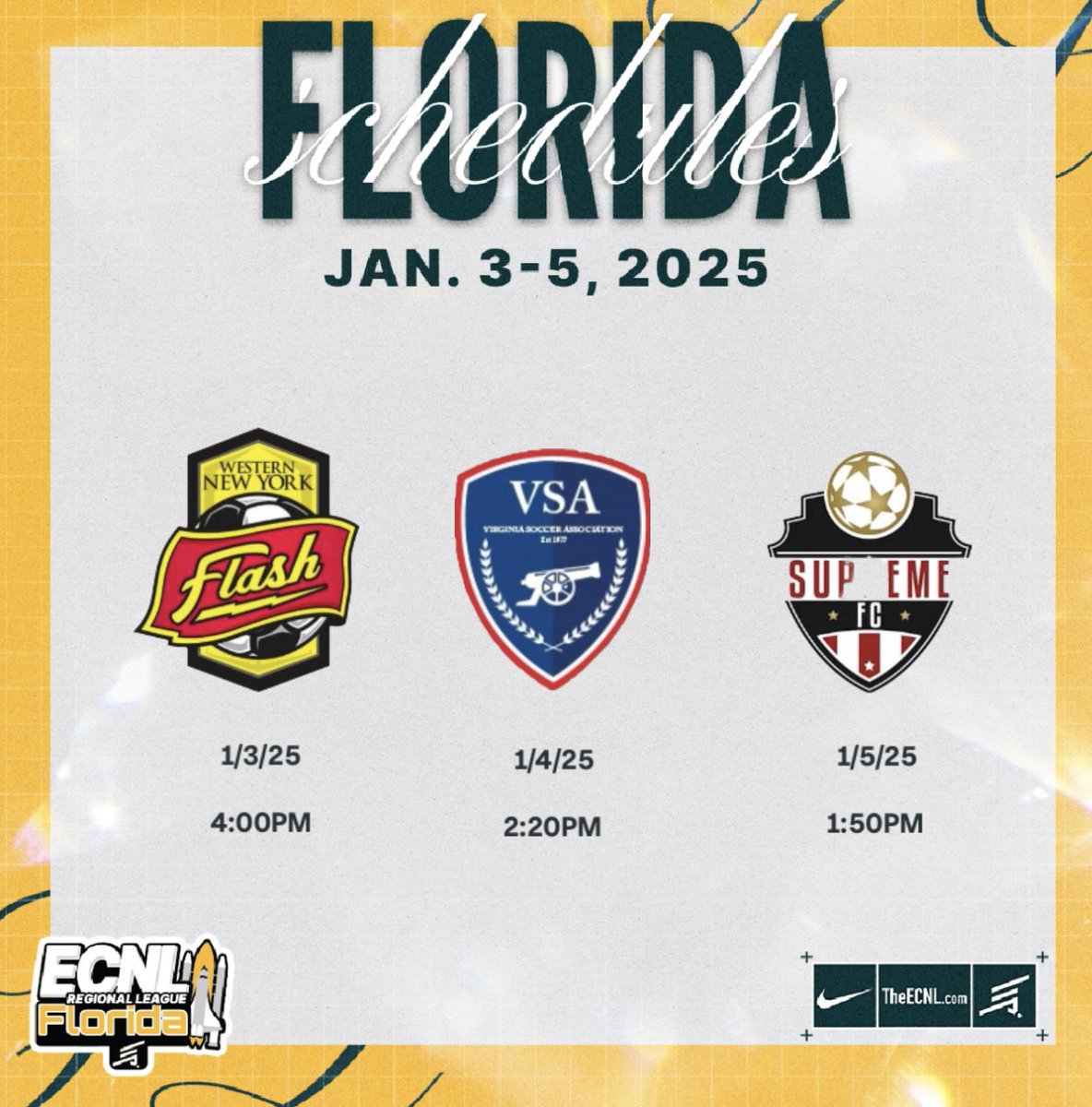 Florida <a href="/ECNLboys/">ECNL Boys</a> RL Schedule ⚽️

#WeAreSting #ThisMeansMore 

<a href="/StingSoccerClub/">Sting Soccer Club</a>