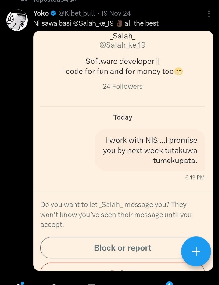 jimmykiage_QS's tweet image. Tech gurus ,mbona hìi account haipatikani?
Lets Hunt him to produce yoko.
@amenya_nelson ,@FGaitho237 
@kevinailah 
#FreeKibetBull 
#FreePeterMuteti 
#StopAbductingUs