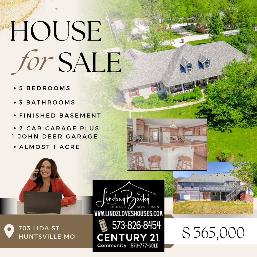 lindsbay's tweet photo. 2025 1st FEATURED LISTING! - 🎉

You will be absolutely amazed with this very well-maintained brick charmer in the heart of Huntsville MO! Introducing 5 bedrooms, 3 Bathrooms on almost 1 Acre! 

Listed By: ℒ𝒾𝓃𝒹𝓈𝒶𝓎 ℬ𝒶𝒾𝓁ℯ𝓎
C21 Community
📲 573-826-8454
📲 573-777- SOLD https://t.co/vjEL2wMEge