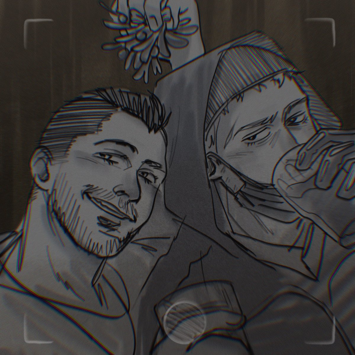 _outdust's tweet image. Imagine them all tipsy;Soap made a bet with Gaz(who is currently filming it) to steal a kiss from Ghost under the mistletoe.
-
I sincerely appreciate everyone’s contributions to this fandom, which made those years so much more enjoyable and bearable.
Happy New Year!
#GhostSoap