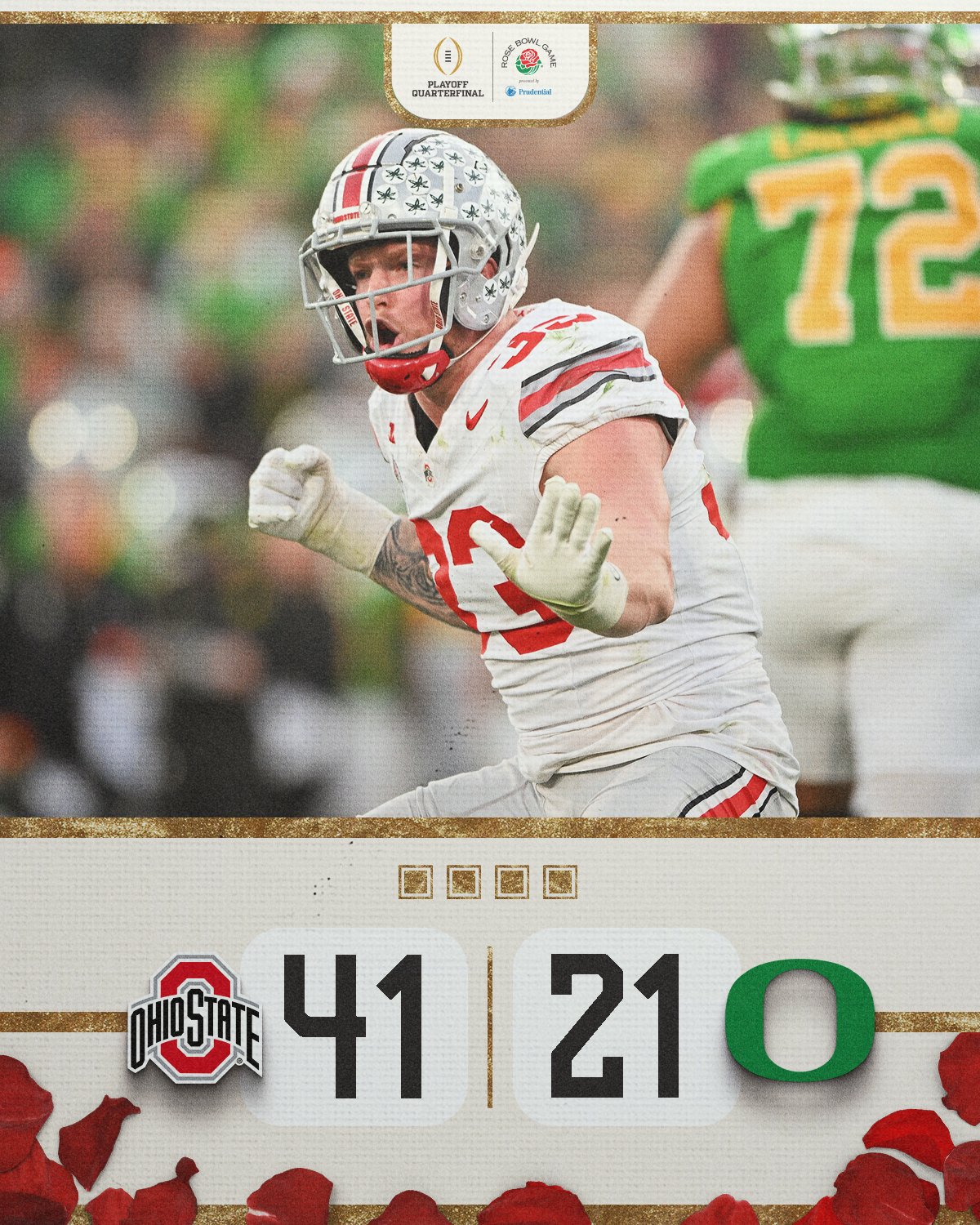 Rose bowl score discount