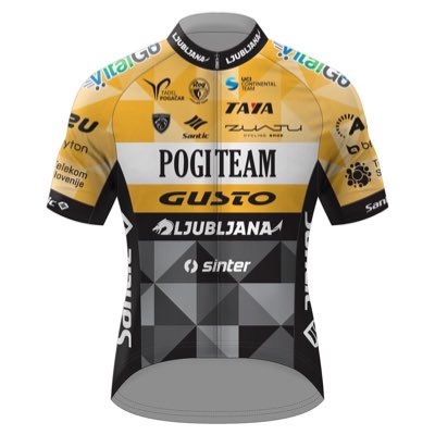 選手支給品　ポギチーム・グスト・リュブリャナ　サイクルジャージ　上下セット お、ジャパンカップにも来てる「リュブリャナ・グストチーム」のトップ