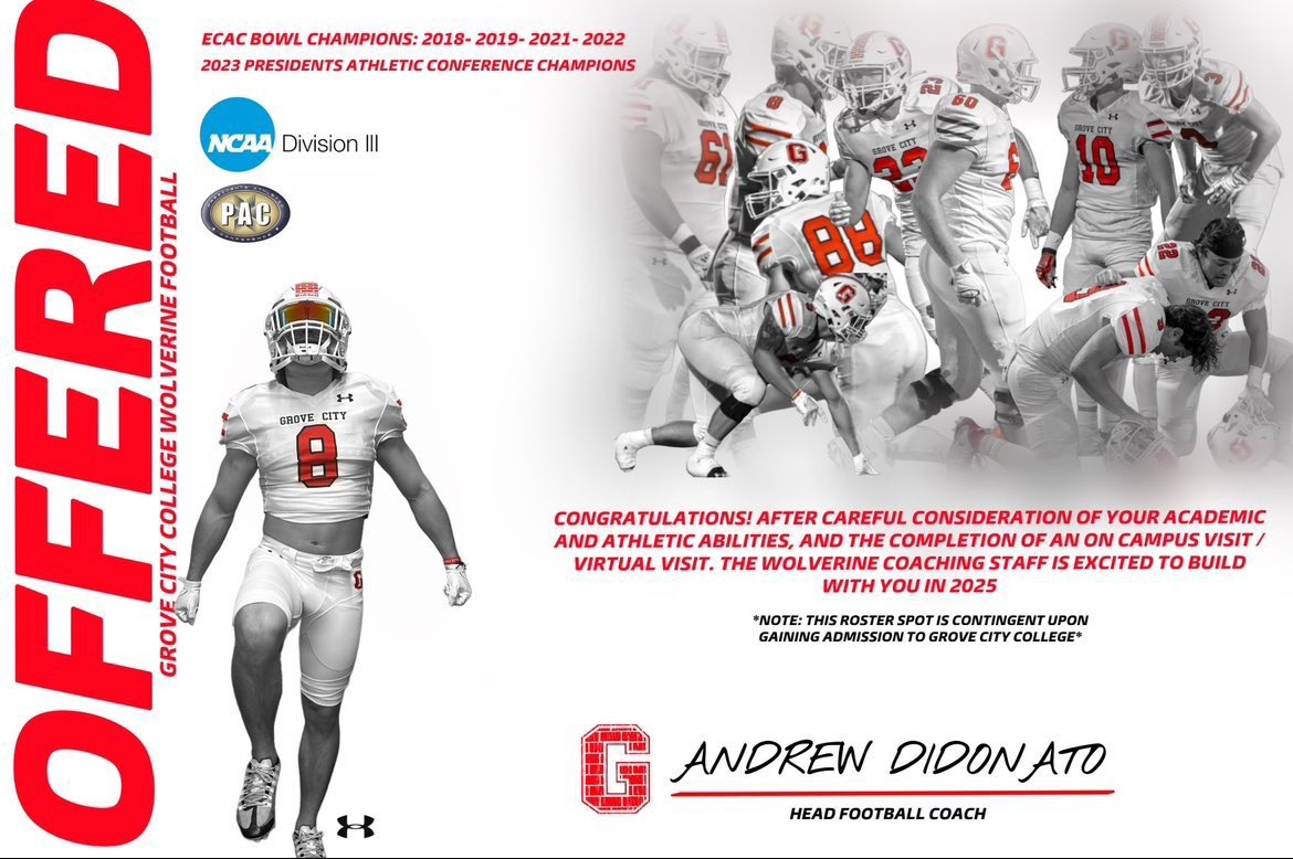 Jack Waranavage (@jackwar_4) on Twitter photo Very appreciative to have received an offer from <a href="/GCC_FB/">Grove City Football</a>! Thank you <a href="/CoachDiDonato/">Andrew DiDonato</a> and <a href="/CoachGMatthews/">Geoff Matthews</a> for this opportunity! Also had a great visit over winter break! Very appreciative to have received an offer from <a href="/GCC_FB/">Grove City Football</a>! Thank you <a href="/CoachDiDonato/">Andrew DiDonato</a> and <a href="/CoachGMatthews/">Geoff Matthews</a> for this opportunity! Also had a great visit over winter break!