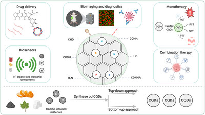 AggregateOA's tweet image. Early View💡
"Carbon Quantum Dots in #Biomedical Applications: Advances, Challenges, and Future Prospects" by Alexey V. Yaremenko et al. @harvardmed @WileyBiomedical #bioimaging #biosensing 
#DrugDelivery #phototherapy #CQDs

Check👉doi.org/10.1002/agt2.7…