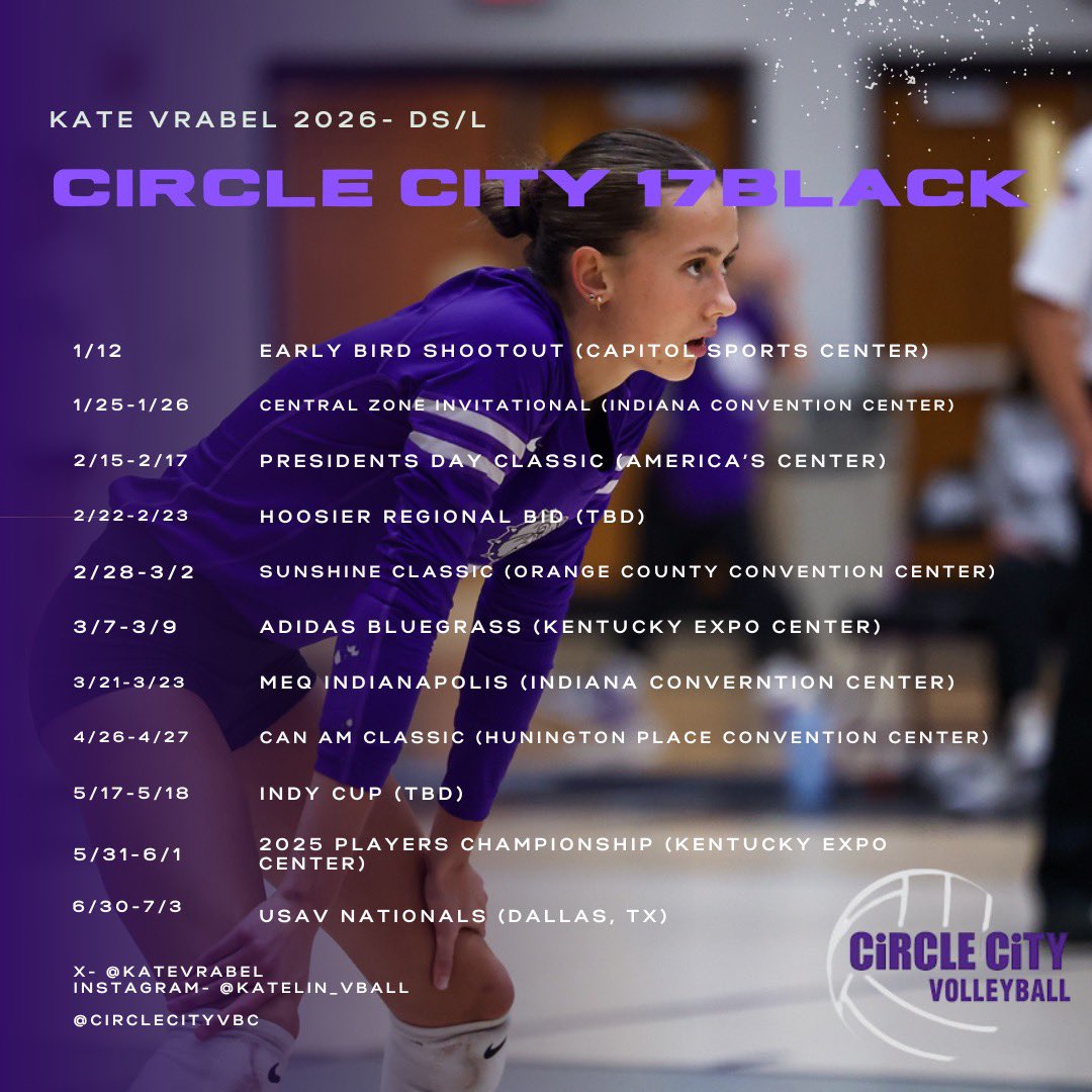 Kate Vrabel (@katevrabel) on Twitter photo Another club season coming up! So excited and ready to compete with this circle family :) <a href="/CCVBCrecruit/">Circle City Volleyball Recruiting</a> <a href="/circlecityvbc/">Circle City VBC</a> Another club season coming up! So excited and ready to compete with this circle family :) <a href="/CCVBCrecruit/">Circle City Volleyball Recruiting</a> <a href="/circlecityvbc/">Circle City VBC</a>