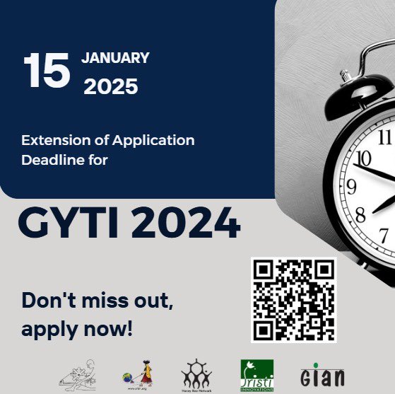 <a href="/honeybeenetwork/">Honey Bee Network</a> welcomes entries for #gyti awards at Gyti.techpedia.in anchored by <a href="/SRISTIORG/">SRISTI</a> supported by <a href="/giangujarat/">GIAN</a> &amp; various well wishers  of the innovations by young minds  of India : last date Jan 15, 2025 more than 500 entries already received ; rush creative