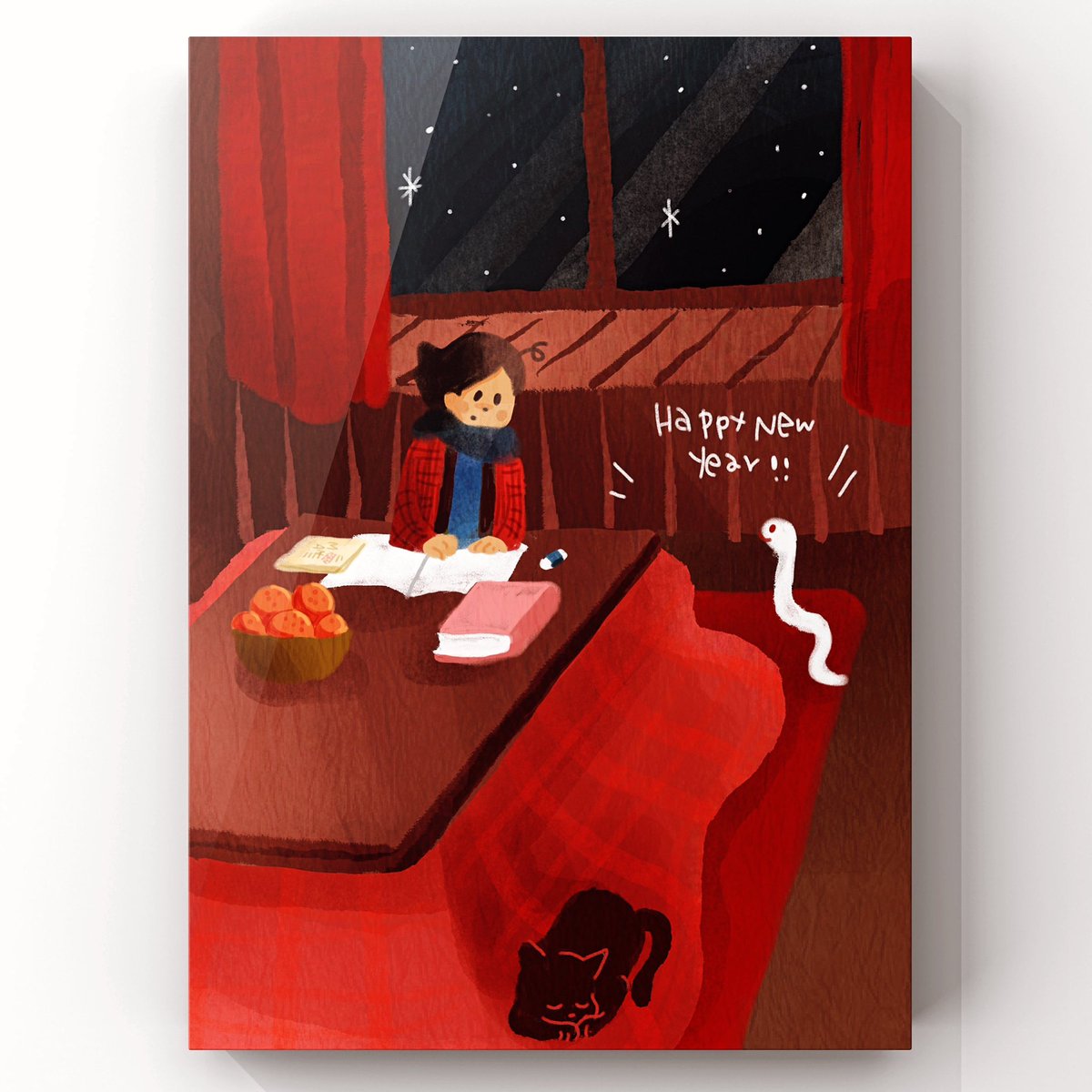 あけましておめでとうございます✨
巳年ですね。過去に深夜勉強してたら、となりに蛇がいたことがありました🐍
本年もよろしくおねがいします✨

#イラストレーター #illustration #illustrator #adobefresco