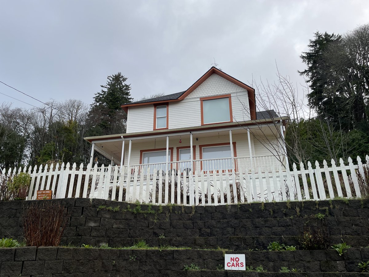At the Goonies house in Astoria, Oregon.
