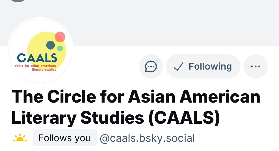 Circle for Asian American Literary Studies (CAALS) tweet media