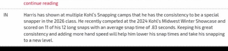 KAIDEN HARRIS 4⭐️ (@kaidenharris_ls) on Twitter photo I’m very excited to say that I have been given a four-star rating by <a href="/KohlsSnapping/">Kohl's Snapping Camps</a> after my performance at the Midwest Winter Showcase!
<a href="/DrJ2021wchsLB/">Jaylen Coleman (LS)</a> <a href="/_jakewellmann/">Jake Wellmann</a> <a href="/CoachWellmann44/">Todd Wellmann</a> <a href="/WarriorNation_1/">WCHS Athletic Dept</a> <a href="/WARRENCENTRALFB/">WC Football🏈</a> I’m very excited to say that I have been given a four-star rating by <a href="/KohlsSnapping/">Kohl's Snapping Camps</a> after my performance at the Midwest Winter Showcase!
<a href="/DrJ2021wchsLB/">Jaylen Coleman (LS)</a> <a href="/_jakewellmann/">Jake Wellmann</a> <a href="/CoachWellmann44/">Todd Wellmann</a> <a href="/WarriorNation_1/">WCHS Athletic Dept</a> <a href="/WARRENCENTRALFB/">WC Football🏈</a>