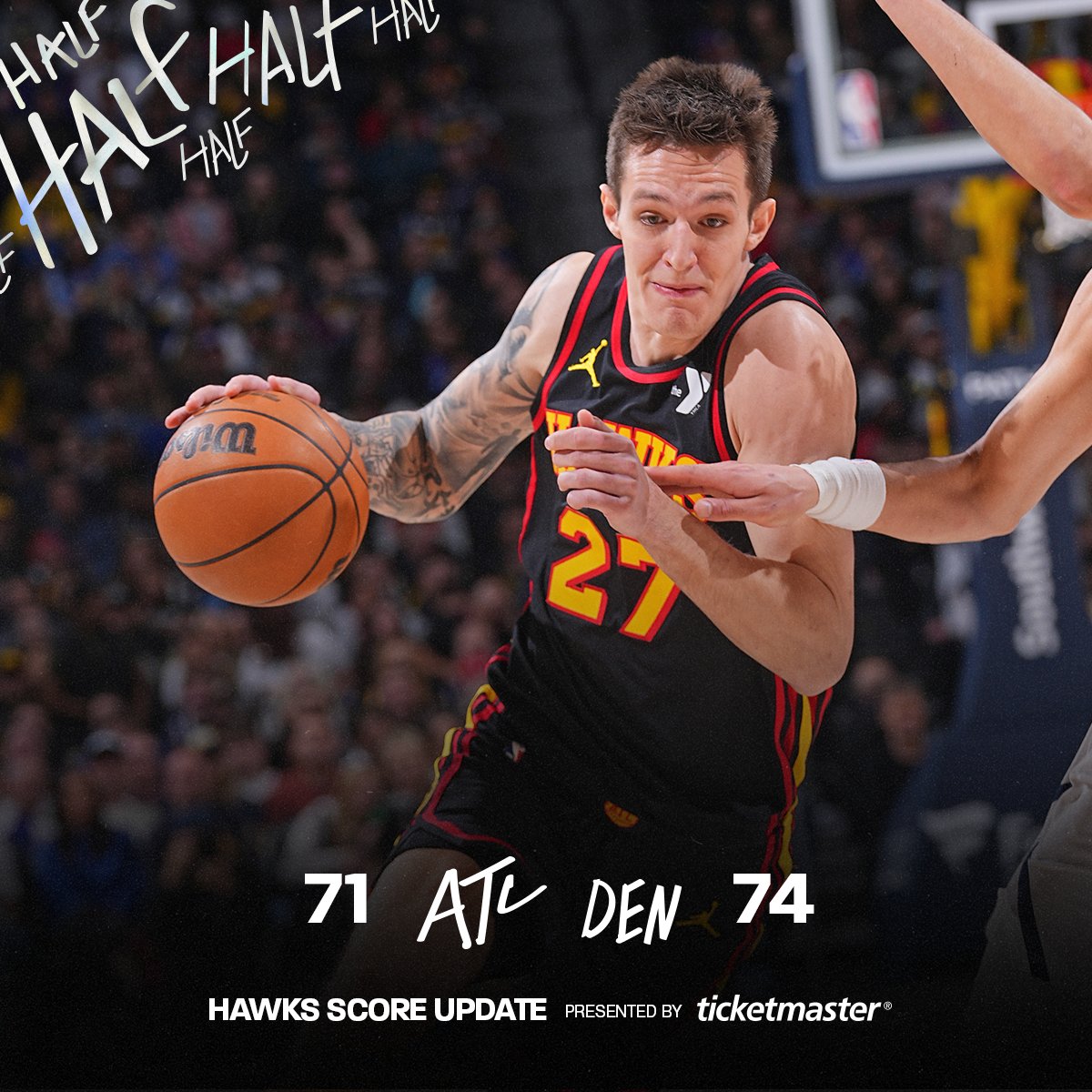 ATLHawksBrz's tweet photo. 🕜| Intervalo em Denver! 

#TrueToAtlanta #ATLvsDEN https://t.co/n8vQLT6Dta