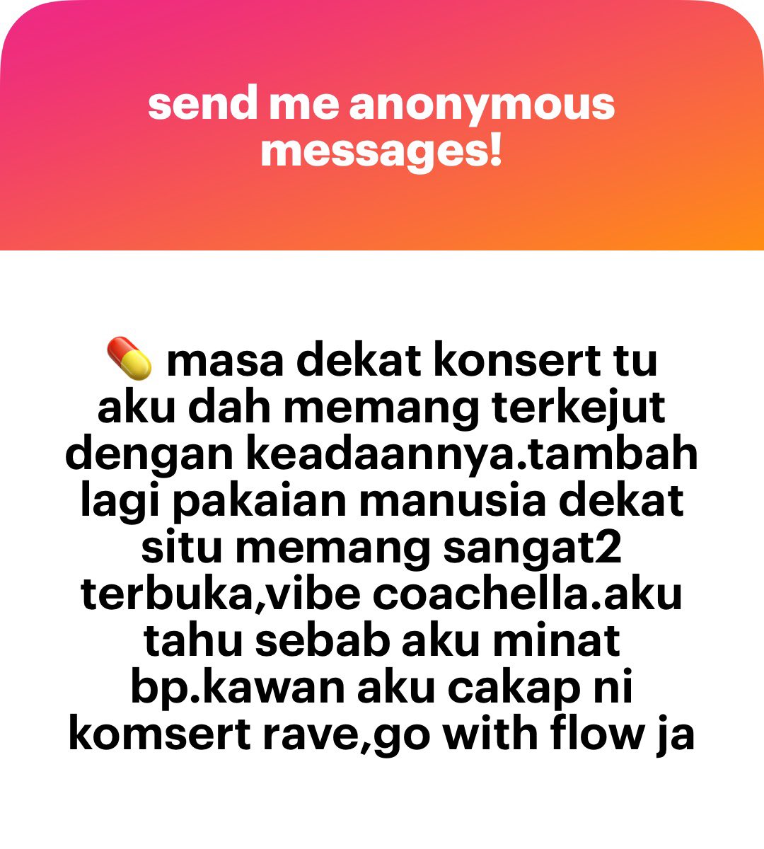 Habis la nanti kerajaan ban konsert rave ni silap silap. 

￼SONY ULT WEAR Wireless Noise Canceling Headphones WH-ULT900N s.shopee.com.my/60BdDWd3AW