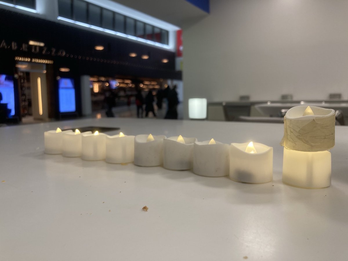 Happy 8th day of Chanukah from Newark airport