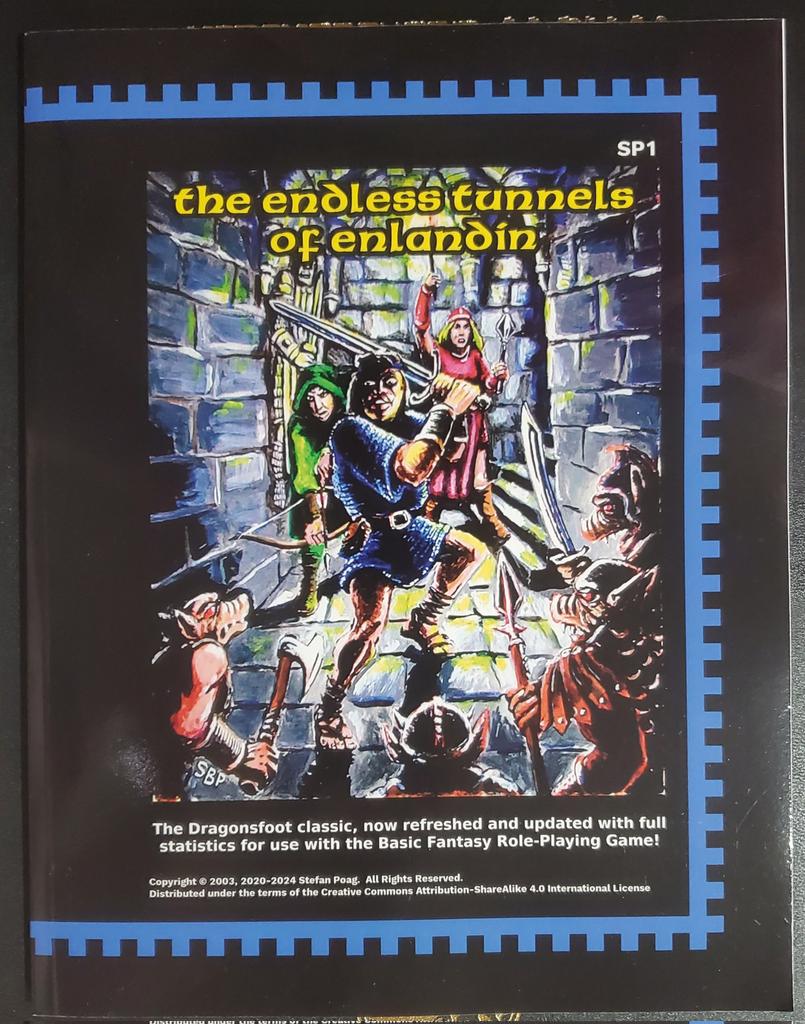 Boooooooooks!!!
THE GOAT player character class from Breaker Press by Nick Baran. Should go well w/ the Canine! Hopes he keeps churning out animal PC classes, it'd be so fun to have an all animal campaign!
Next, Basic Fantasy: The Endless Tunnels of Enlandin by Stefan Poag? Wow😯