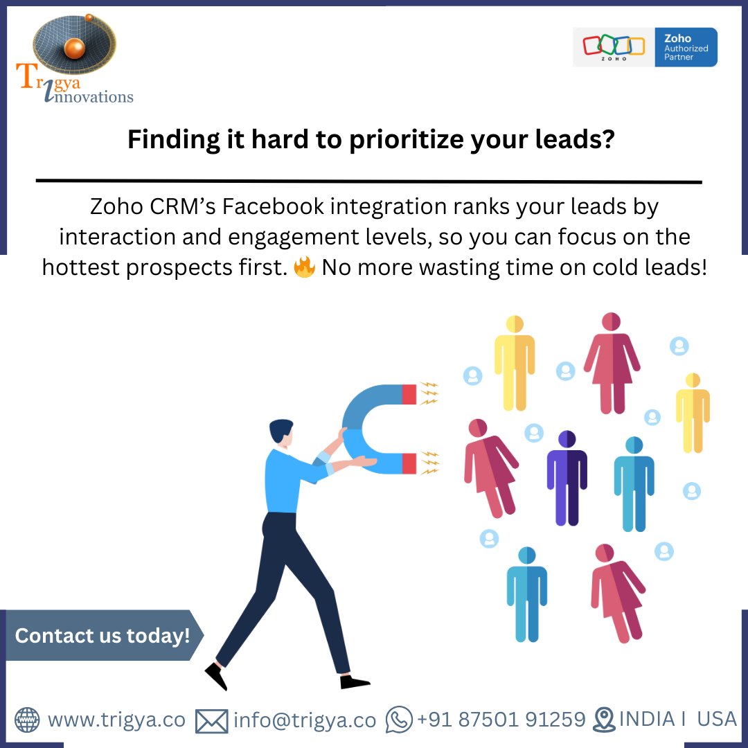 trigya_innovate's tweet image. 💬 Maximize your potential—visit trigya.co today!

#leadprioritization #salesstrategy #zohocrm #hotleads #trigyainnovations