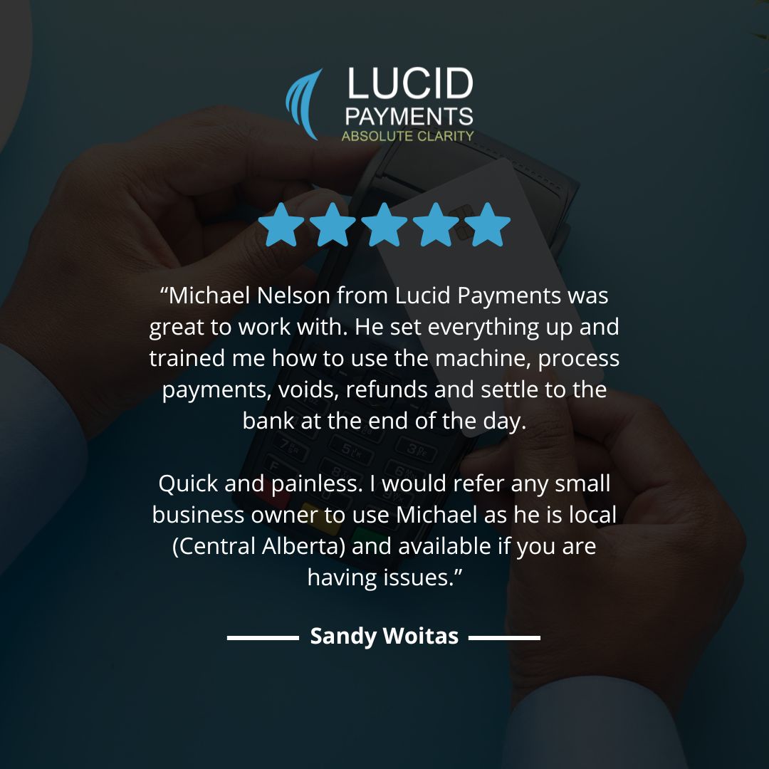 Lucid_Payments's tweet image. Michael is our go-to guy in Alberta! Our customers can&apos;t stop raving about his exceptional service and dedication. Check out what Sandy has to say about her experience...

#lucidpayments #paymentsolutions #localchoice
