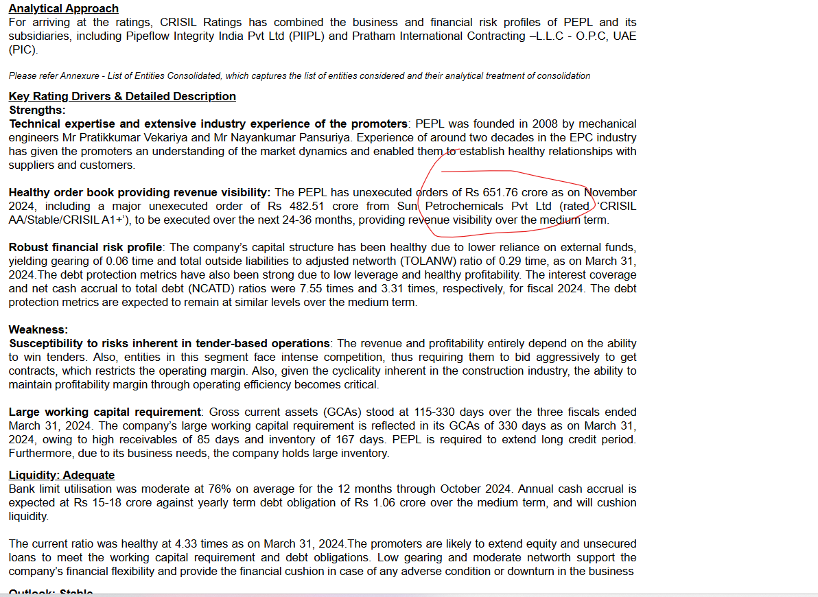 ChintanParikh10's tweet image. #Pratham #2025Trade 
I have bought decent qty of Pratham over last few days. the reason is pure fundamental.
What i like:
1) Company operates in 3 segments : O&amp;amp;G pipes EPC &amp;amp; O&amp;amp;M, Water pipe EPC and O&amp;amp;M, and Hot Tapping of pipes.
2) completed over 1150 kilometers of crosscountry…