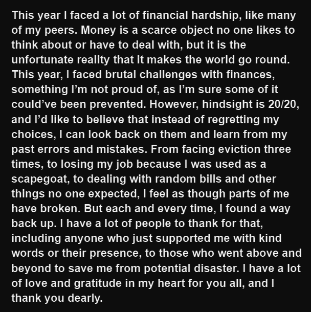 PokeCat__'s tweet photo. A year in review... sort of. A lot happened over the course of the last year, and I can't seem to find the words I'm looking for.

Here's to 2025. There's lots to do, lots in store... I'm excited to continue my journey through life and through streaming and art.💖 https://t.co/2MirDlMcTM
