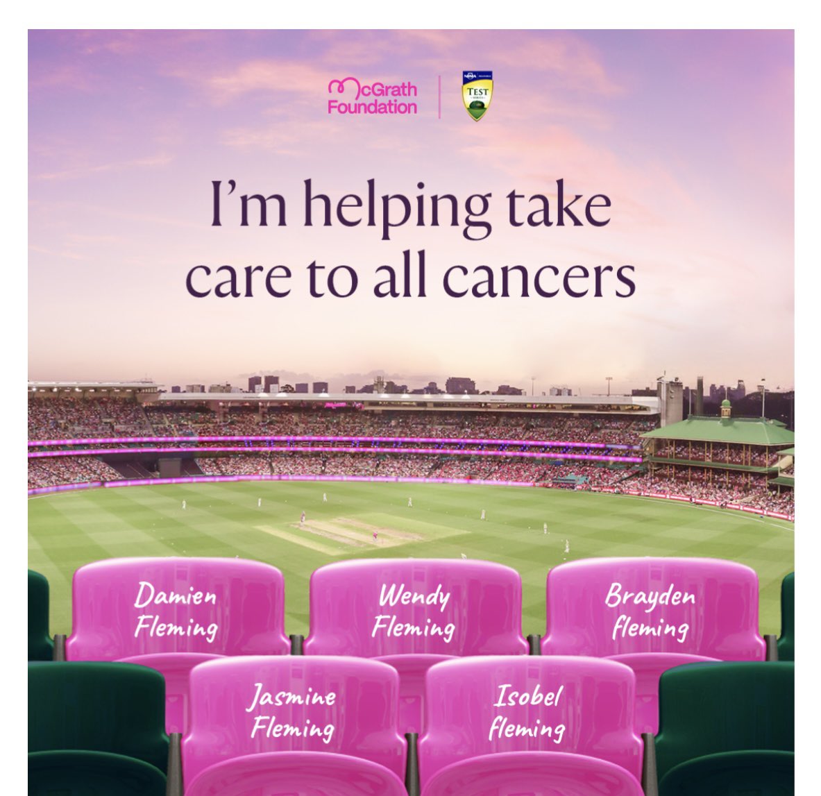 Damien Fleming (@bowlologist) on Twitter photo Can’t wait for the Pink test 2025.
Donate and personalise your seats or messages for such a great cause <a href="/McGrathFdn/">Mcgrathfdn</a>
#PinkTest2025 Can’t wait for the Pink test 2025.
Donate and personalise your seats or messages for such a great cause <a href="/McGrathFdn/">Mcgrathfdn</a>
#PinkTest2025