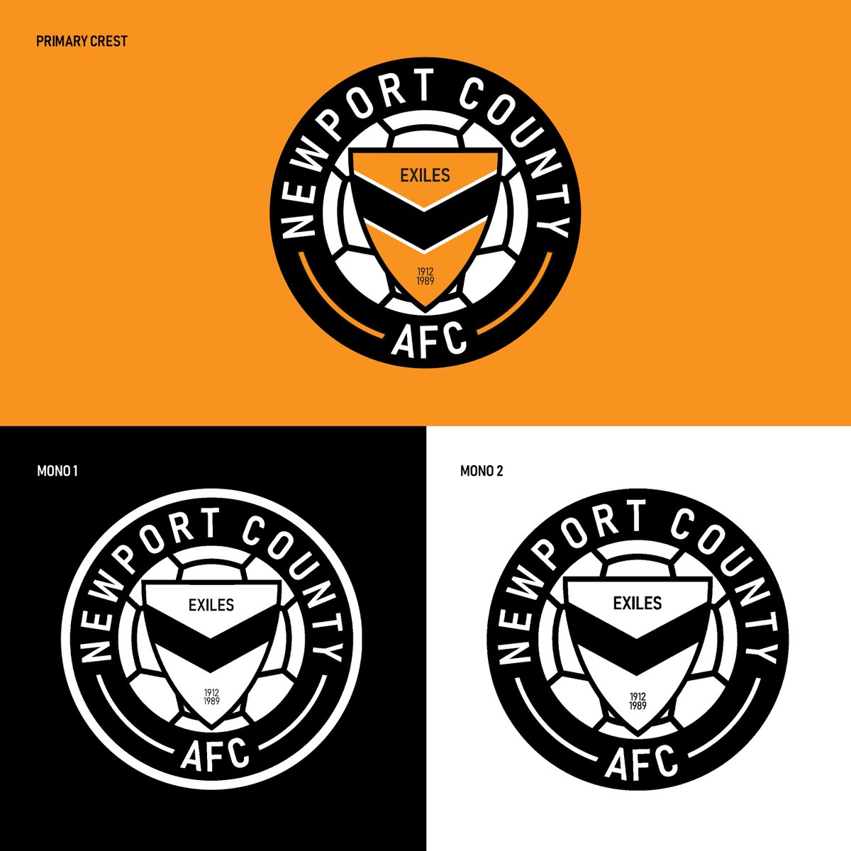 Crest modernisation // @NewportCounty 🎨 No drastic changes, just cleaner,  bolder \u0026 more modern. Featuring a sharper shield, the outlined chevron  shape from the Newport coat of arms, and the ball style, image size:1200x1200