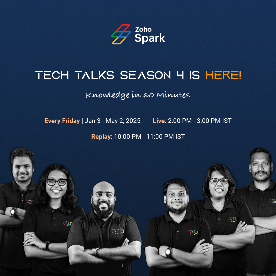 ZohoSpark's tweet image. Attention Zoho Partners!
Kickstart the New Year with a fresh wave of knowledge and excitement as we launch the much-awaited next season of Tech Talks! 
Visit out Partner Training Page: zurl.co/cJqOW 

#TechTalksforPartners#ZohoSpark #PartnerTraining #Zoho