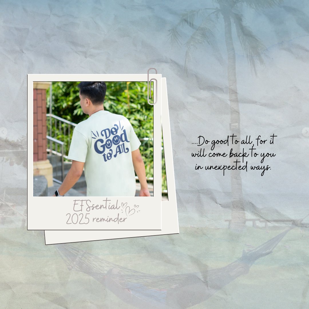 EFS_Apparel's tweet photo. Start 2025 with a positive perspective and essential reminders. Embrace a modest life, inside and out. Always choose to do good. 🫶

#2025 #EFSApparel #EFSreminder #positivemindset #WearEFS #shirts #MakingModestyALifestyle https://t.co/dR2YnfQNU6