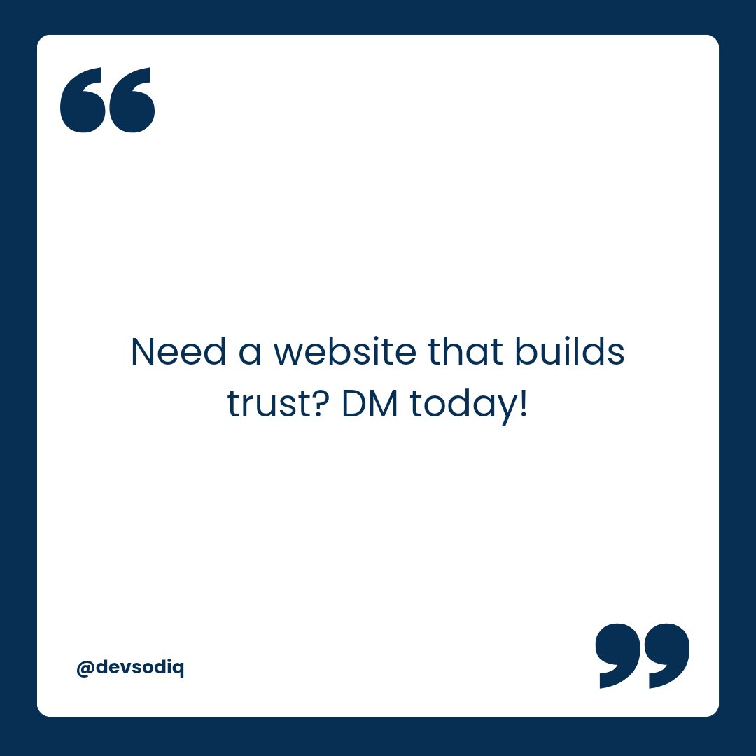 Dev_Sodiq's tweet image. Highlight your guarantee.

#entrepreneur #websitemarketing #websitedesigntips #websitedesignservices #websitedesignexpert #websitedesign #websitedesigner #localbusiness #localbusinesses #digitalmarketing #website        #SmallBusinessWebsites #wordpresswebsitedesigner