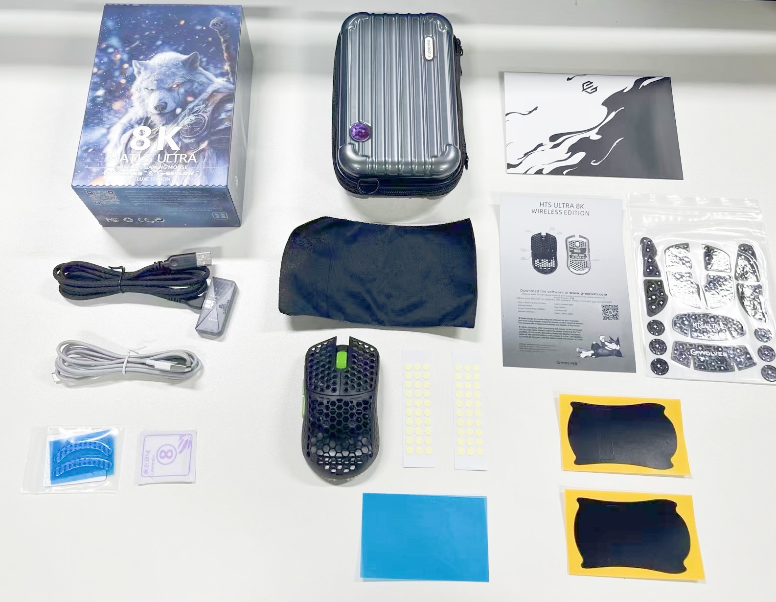 マウス・トラックボール G-wolves HTS ULTRA 8K G-Wolves HTS Ultra 8K Wireless Gaming Mouse,PAW3950,~32.5g