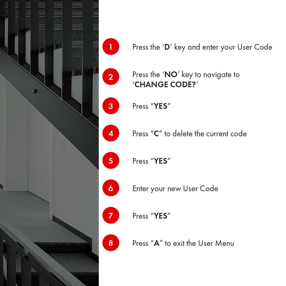 ViosecSystems's tweet image. Help your customers update their #Pyronix #Enforcer user code⭐

Press &apos;D&apos; key and enter your User Code
Press &apos;NO&apos; key to navigate to &apos;CHANGE CODE?&apos;
Press &apos;YES&apos;
Press &apos;C&apos; to delete the current code
Press &apos;YES&apos;
Enter your new User Code
Press &apos;YES&apos;
Press &apos;A&apos; to exit the User Menu