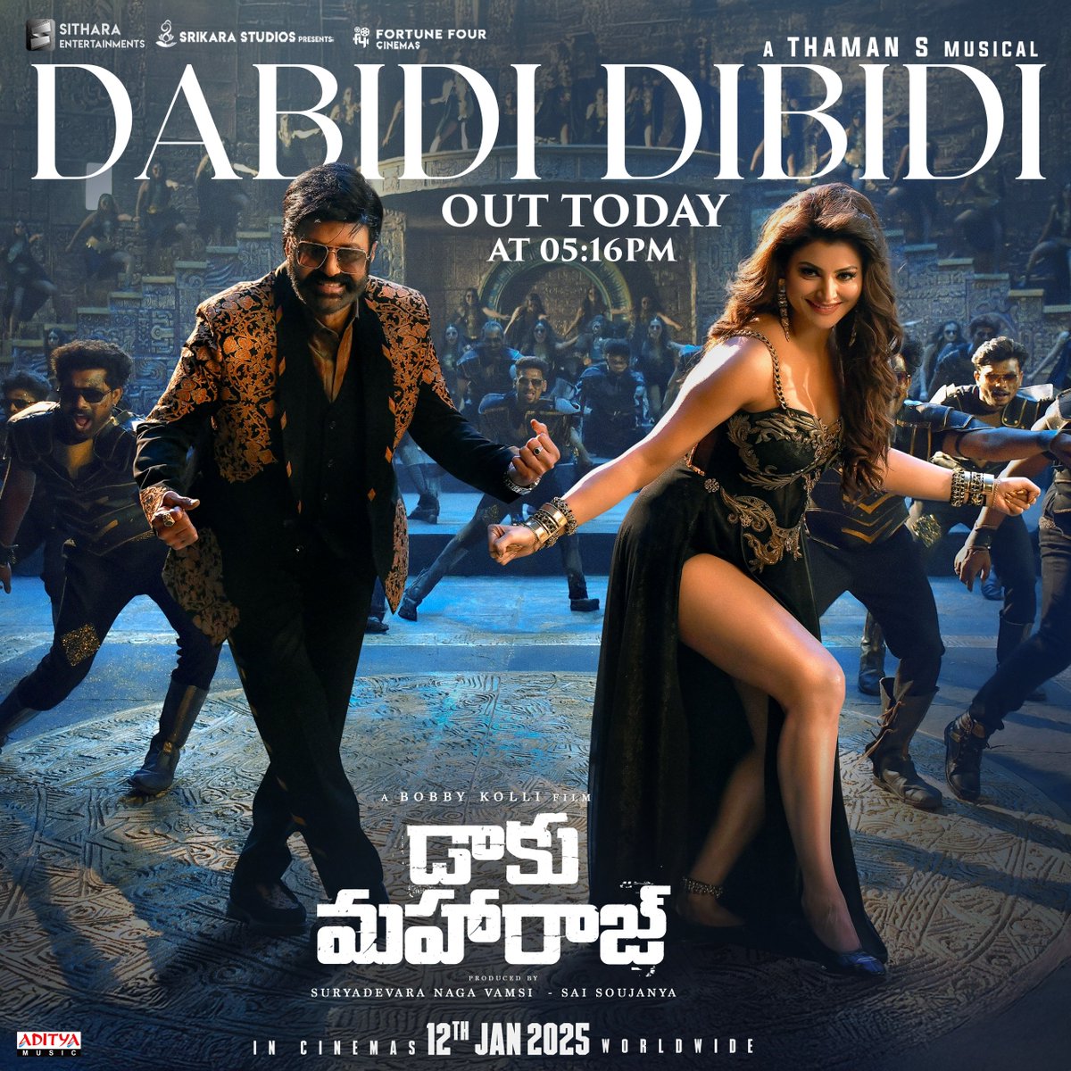Naga Vamsi (@vamsi84) on Twitter photo The time is locked for an unstoppable MASS BLAST! ๐ฅ๐ฅ๐ค๐ป๐ค๐ป
#DaakuMaharaaj ๐๐ซ๐ ๐๐ข๐ง๐ ๐ฅ๐ ~ #DabidiDibidi will be out today at 5:16PM ๐ฅ
A <a href="/MusicThaman/">thaman S</a> Vibe ๐ฅ
A <a href="/dirbobby/">Bobby</a> Film ๐ฅ
In Cinemas Worldwide from Jan 12, 2025. ๐ฅ
๐ฎ๐ถ๐ซ ๐ถ๐ญ ๐ด๐จ๐บ๐บ๐ฌ๐บ #NandamuriBalakrishna The time is locked for an unstoppable MASS BLAST! ๐ฅ๐ฅ๐ค๐ป๐ค๐ป
#DaakuMaharaaj ๐๐ซ๐ ๐๐ข๐ง๐ ๐ฅ๐ ~ #DabidiDibidi will be out today at 5:16PM ๐ฅ
A <a href="/MusicThaman/">thaman S</a> Vibe ๐ฅ
A <a href="/dirbobby/">Bobby</a> Film ๐ฅ
In Cinemas Worldwide from Jan 12, 2025. ๐ฅ
๐ฎ๐ถ๐ซ ๐ถ๐ญ ๐ด๐จ๐บ๐บ๐ฌ๐บ #NandamuriBalakrishna