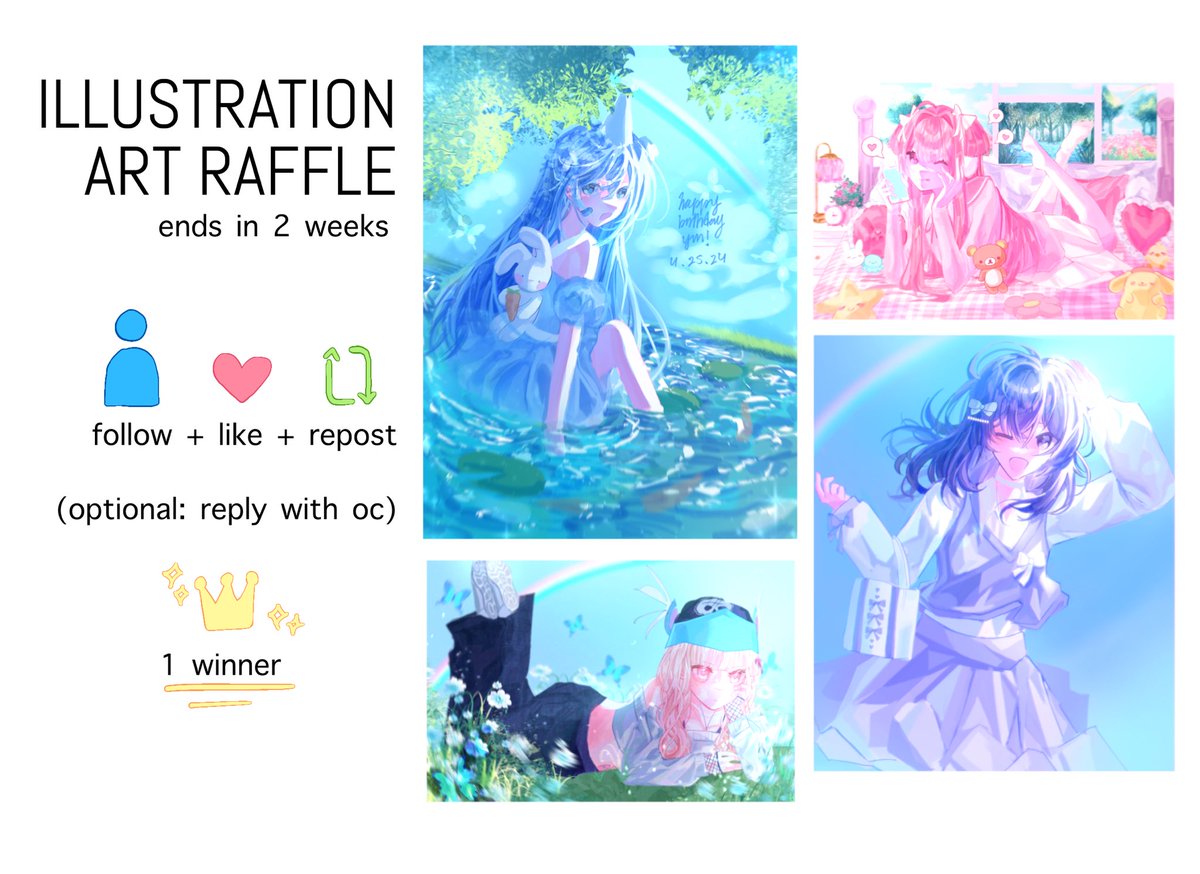 imyunjn's tweet image. ILLUSTRATION ART RAFFLE
one winner and ends in 2 weeks okay bai bai
