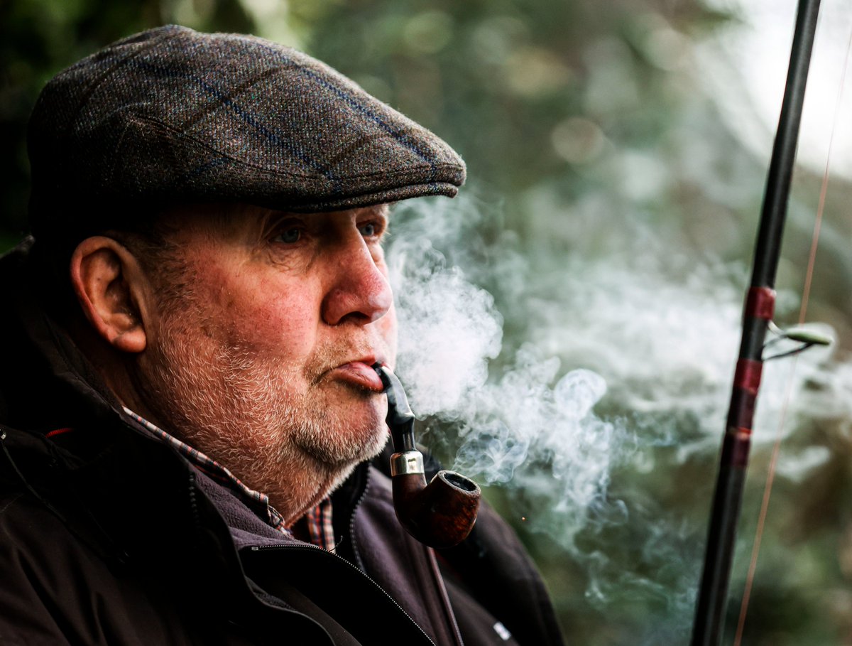 JohnMcVittyPix's tweet image. Enjoying a pull of his pipe as #angler Sean Brophy trying to catch the first #salmon of The New Year on The River Drowes.
