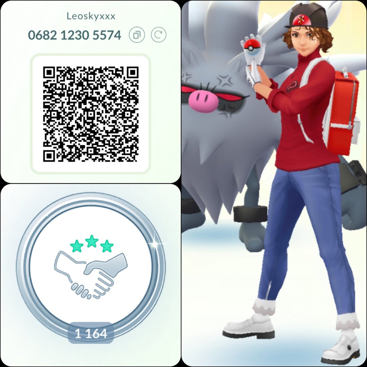 leoskyxxx's tweet image. ✨️New Year, new friends✨️

0682 1230 5574
I have space for : 
- Daily openers 🎁
- PVP OK too😄
- I don&apos;t use egg for Ultra/Best, but pls don&apos;t wait too much ! 😇
- Inactive removed 🫠

RT please 🔄🫡

#PokemonGO #PokemonGOfriends #PokemonGOCode #pokemongofriendcode