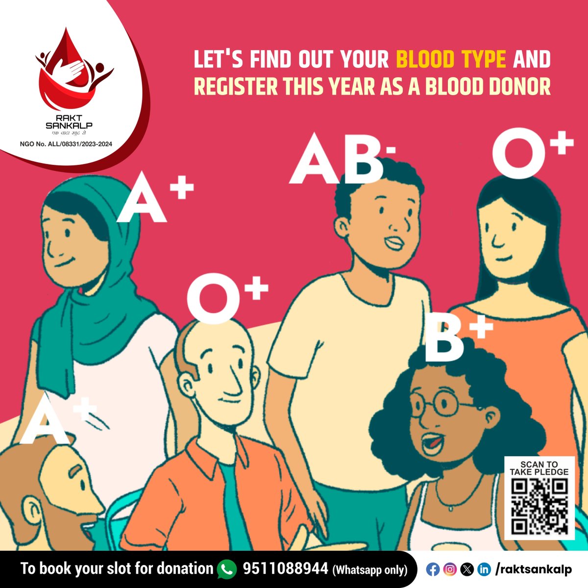 Did you know that just one unit of blood can save up to 3 lives? 
This year, let's step forward and make a difference!
Blood donation is not just about giving; it's about spreading hope, love, and humanity. Every drop counts, and every donor matters. 
#BloodDonation #RaktSankalp