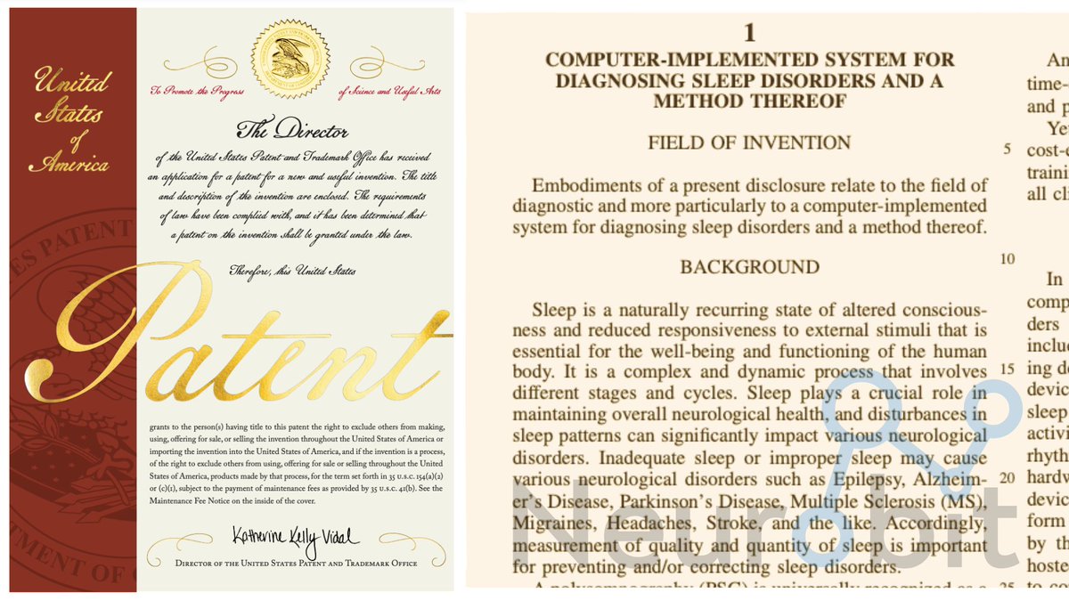 StudyMysleep's tweet image. We at Neurobit are excited to announce that we’ve been granted a US Utility Patent for our AI-powered system revolutionizing sleep diagnostics!

get licence to use this patent here : neurobit.com/psg

 #SleepDiagnostics #Innovation #HealthcareRevolution #Neurobit #Patent