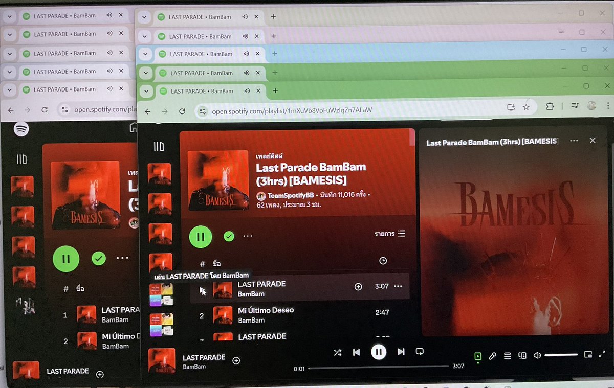 jukbee01's tweet image. มาฟังเพลงผ่านแอป Spotify กันเยอะๆนะคะ

#BamBam @BamBam1A @BAMBAMxABYSS #SpBBup