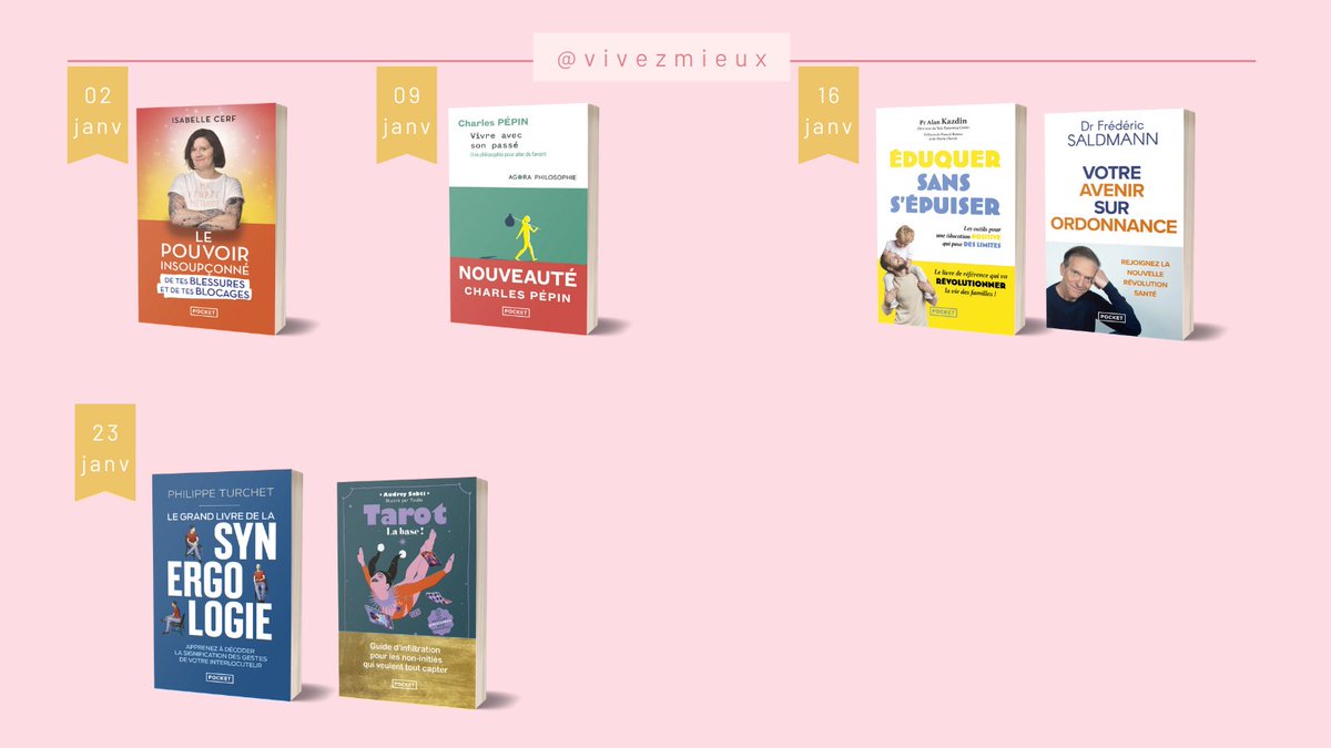 [LES SORTIES DU MOIS 📚] Voici les sorties de janvier !

👉🏻 bit.ly/3KgTVvG

#DeveloppementPersonnel #BienEtre #Lecture #Nouveauté #EnLibrairie