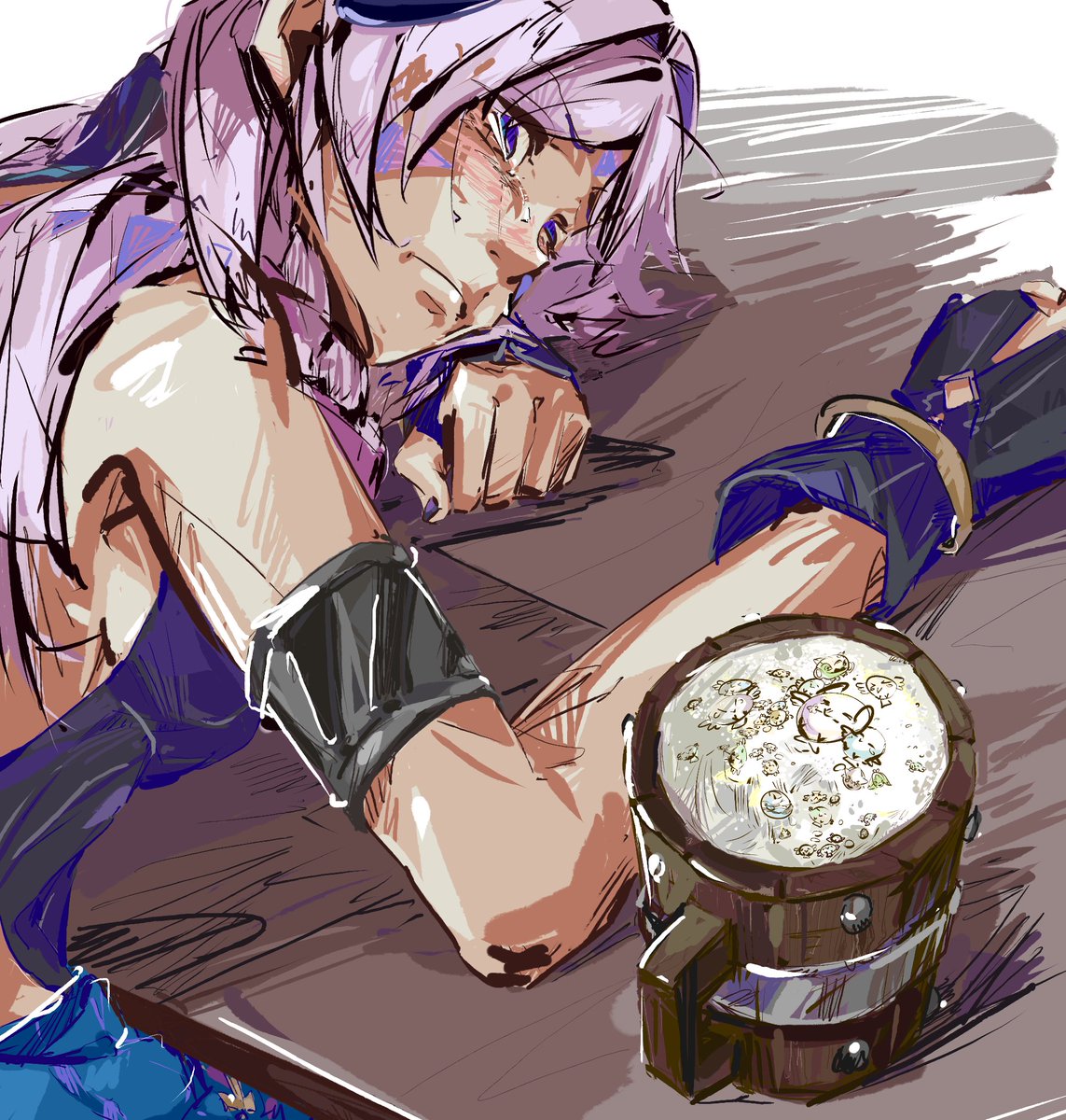 Mrullic's tweet image. She drinks so often.... :&apos;(
#GenshinImpact #Citlali