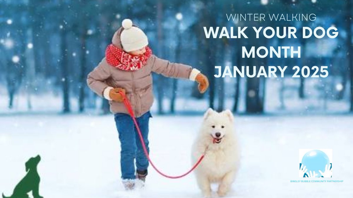 Walk Your Dog Month is an initiative to unite pet parents &amp; motivate them to walk their dogs daily for at least 30 mins

Walking without a pet is also a great pastime  - and is good for your physical &amp; mental wellbeing

Check out some local winter walks:

visitbradford.com/inspire-me/blo…