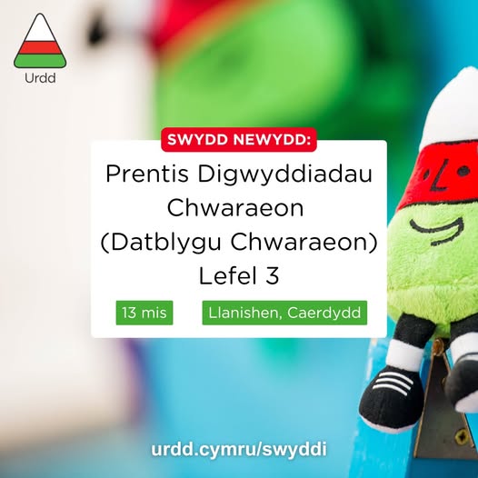 Prentisiaethau'r Urdd (@prentisurdd) on Twitter photo Mae Adran Chwaraeon yr Urdd yn edrych i benodi prentis yn ein Tîm Digwyddiadau – mwy o fanylion yma ow.ly/rTF750UrFZk
The Urdd’s Sports Department is looking to appoint an apprentice within their Events Team – further details here ow.ly/rTF750UrFZk Mae Adran Chwaraeon yr Urdd yn edrych i benodi prentis yn ein Tîm Digwyddiadau – mwy o fanylion yma ow.ly/rTF750UrFZk
The Urdd’s Sports Department is looking to appoint an apprentice within their Events Team – further details here ow.ly/rTF750UrFZk