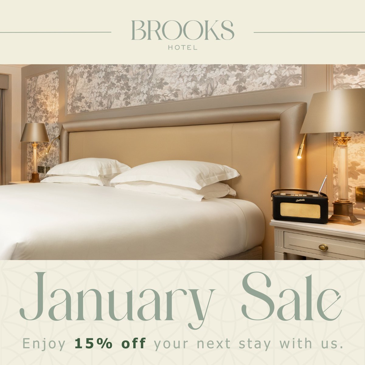 Start your year with a city break at Brooks Hotel!

The January Sale is on, with 15% off luxurious overnight stays. 

Book now -> brookshotel.ie/en/january-sal…

#BrooksHotel #JanuarySale #LuxuryEscape