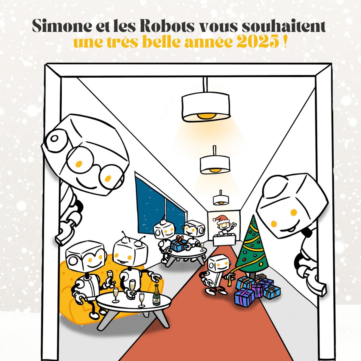 🎉 Bonne année 2025 de la part de toute l’équipe de Simone et les Robots !

Nous entamons cette nouvelle année prêts à relever de nouveaux défis et à continuer à vous accompagner tout au long de l'année

À tous, une année pleine de succès, et de belles réussites ! 🙌

#BonneAnnée