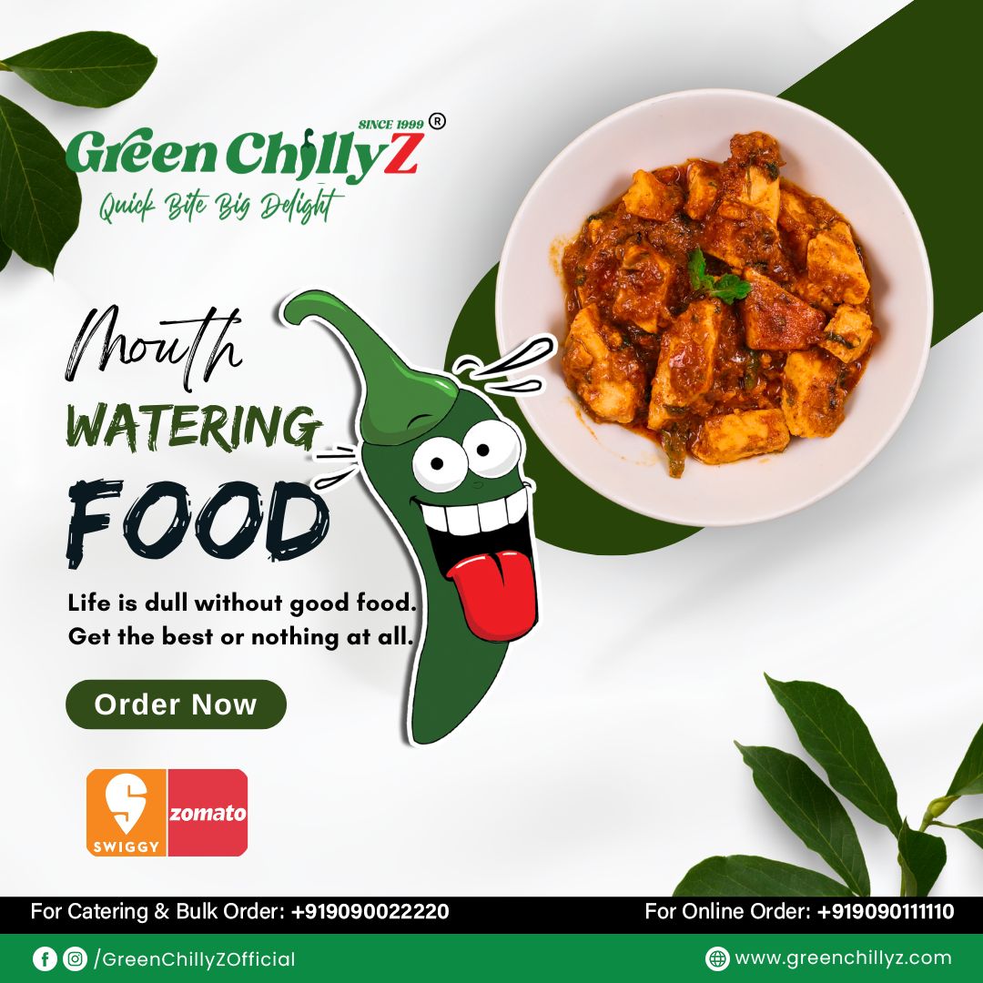 GreenChillyZ's tweet photo. We’re bringing the flavors of Green ChillyZ to your favorite spots! 🌶️ Find us at Master Canteen, Saheed Nagar, Gopabandhu Square, Kalinga Hospital Square, Patia Infosys Road in Bhubaneswar, and across Berhampur, Bhadrak, Jharsuguda, and Damonjodi. Taste themagic,whereveryou are! https://t.co/kuiq2ZQtfO