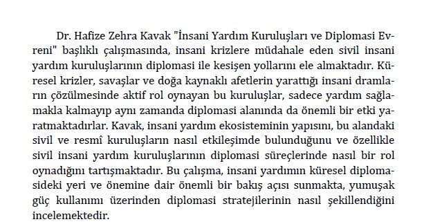 Hafize Zehra Kavak (@zehraozturk) on Twitter photo Şerif Aslan ve Mustafa Temel editörlüğünde hazırlanan Kamu Diplomasisi ve Yumuşak Güç kitabına, "İnsani Yardım Kuruluşları ve Diplomasi Evreni" başlıklı makaleyle katkıda bulundum. <a href="/MustafatemelMT/">Mustafa Temel</a> <a href="/nobelyayin/">Nobel Akademik Yayıncılık</a> Şerif Aslan ve Mustafa Temel editörlüğünde hazırlanan Kamu Diplomasisi ve Yumuşak Güç kitabına, "İnsani Yardım Kuruluşları ve Diplomasi Evreni" başlıklı makaleyle katkıda bulundum. <a href="/MustafatemelMT/">Mustafa Temel</a> <a href="/nobelyayin/">Nobel Akademik Yayıncılık</a>
